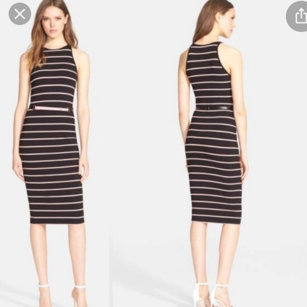 Ted Baker London ‘Linn’ Stripe Midi Dress - UK size 1 (US size 4)